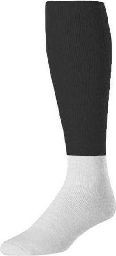 TCK Pro Colored Top / White Football Socks - Black White - HIT a Double