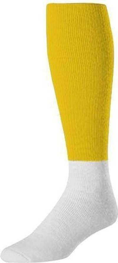 TCK Pro Colored Top / White Football Socks - Gold White - HIT a Double