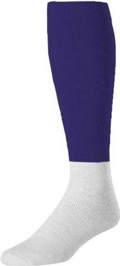 TCK Pro Colored Top / White Football Socks - Purple White - HIT a Double