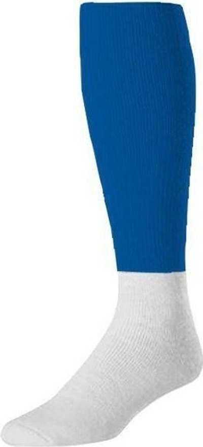 TCK Pro Colored Top / White Football Socks - Royal White - HIT a Double