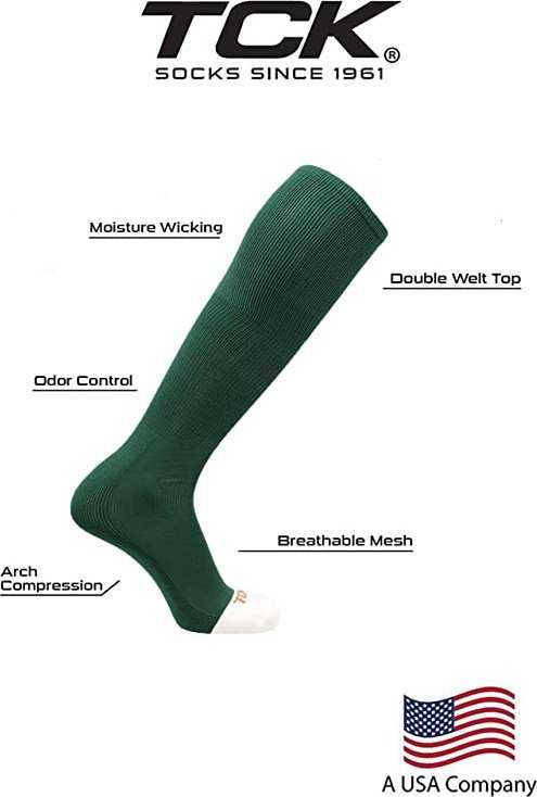 TCK Pro Line Belt Knee High Sock Combo - Dark Green - HIT a Double