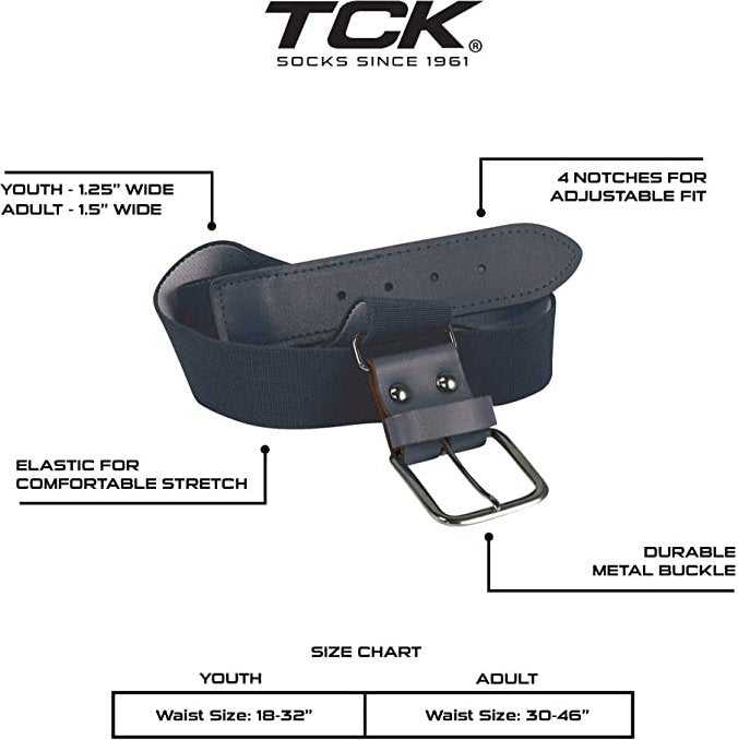 TCK Pro Line Belt Knee High Sock Combo - Graphite - HIT a Double