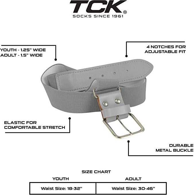 TCK Pro Line Belt Knee High Sock Combo - Gray - HIT a Double