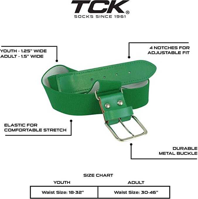 TCK Pro Line Belt Knee High Sock Combo - Kelly - HIT a Double