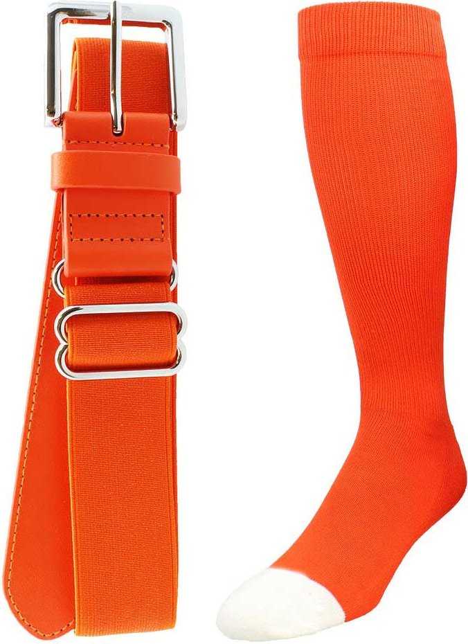 TCK Pro Line Belt Knee High Sock Combo - Orange - HIT a Double