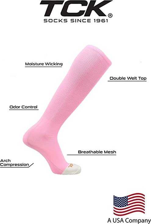 TCK Pro Line Belt Knee High Sock Combo - Pink - HIT a Double - 1