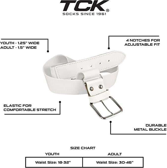 TCK Pro Line Belt Knee High Sock Combo - White - HIT a Double