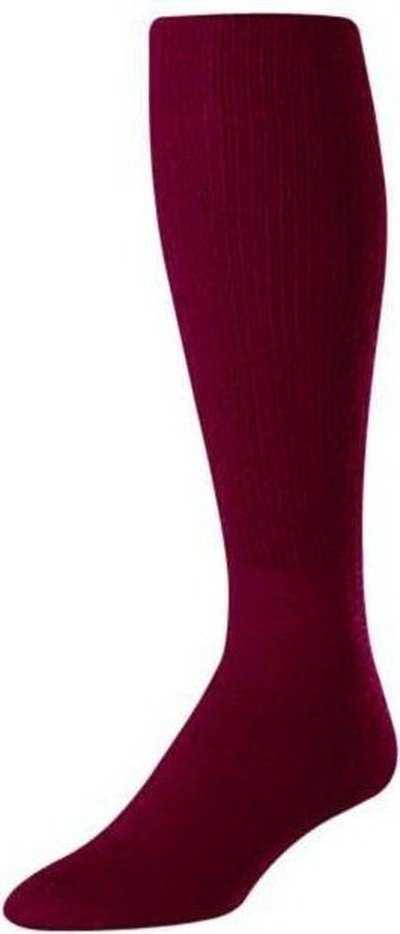 TCK Pro Solid Color Football Socks - Maroon - HIT a Double