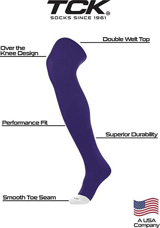 TCK Prosport Over the Knee Baseball Socks - Purple - HIT a Double