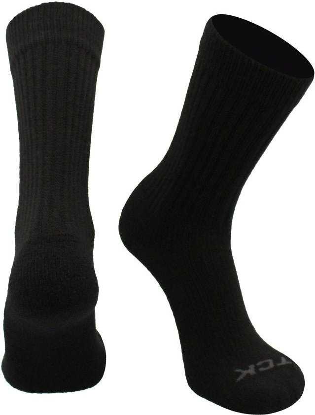 TCK Reacs Acrylic Crew Socks - Black - HIT a Double