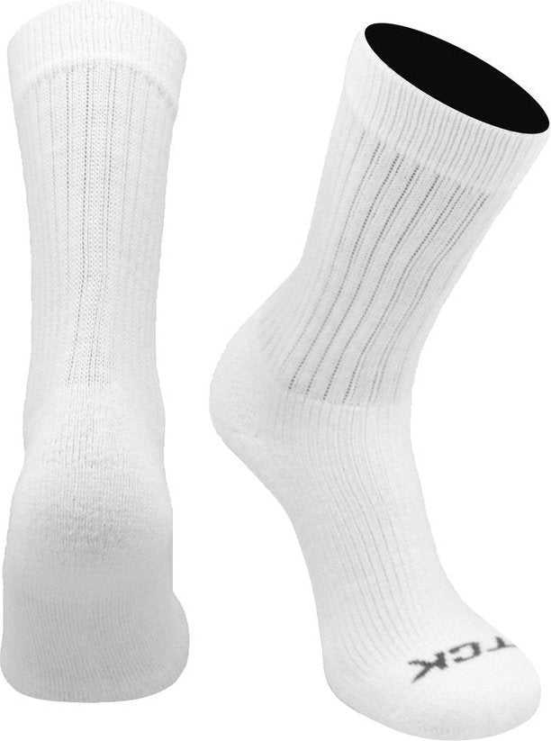 TCK Reacs Acrylic Crew Socks - White - HIT a Double