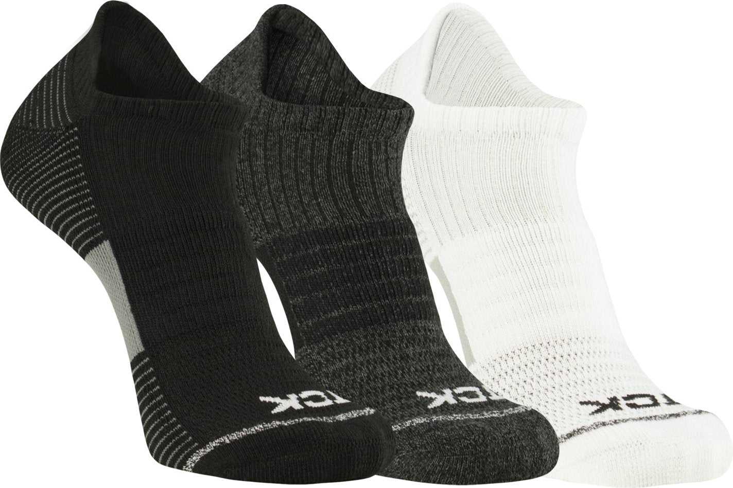 TCK (Twin City Knitting)Repreve Tab Socks (3 pk, 1 pair of each color) - Black Graphite White (3 pk, 1 pair of each color) - HIT A Double
