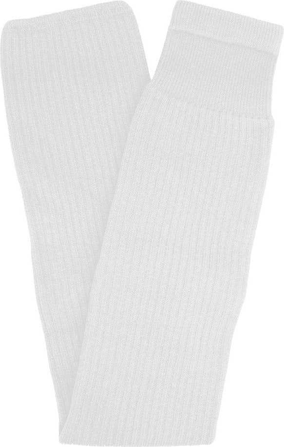 TCK Rib Knit Hockey Sock - White - HIT a Double