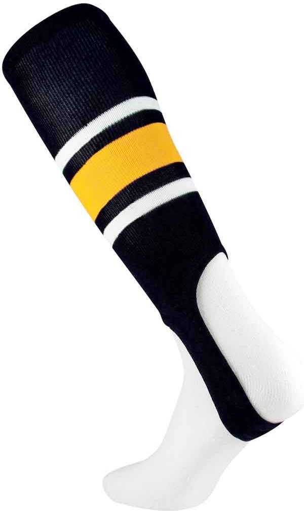 TCK Stirrups with Stripes - Black White Gold - HIT a Double