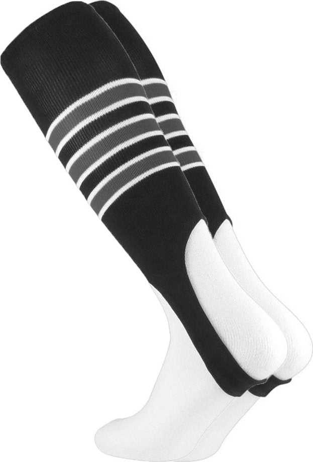 TCK Stirrups with Stripes - Black White Graphite - HIT a Double