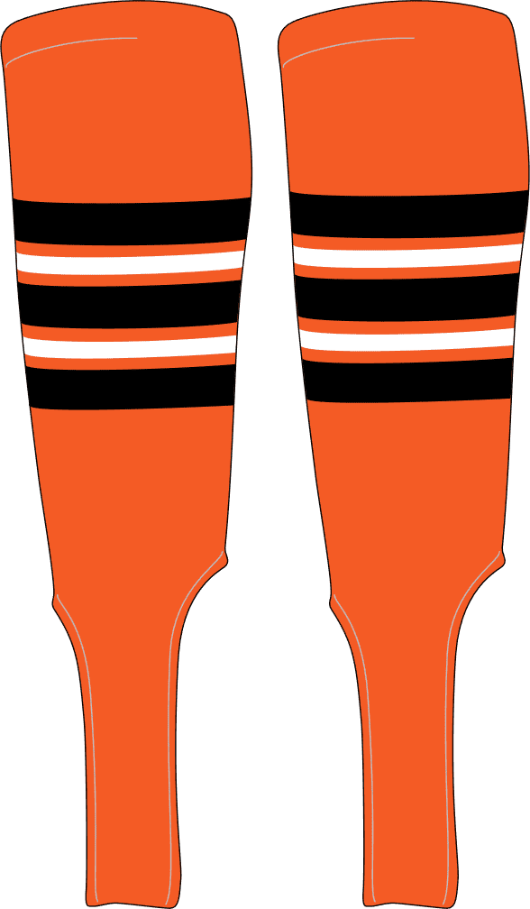 TCK Stirrups with Stripes - Black White Orange - HIT a Double