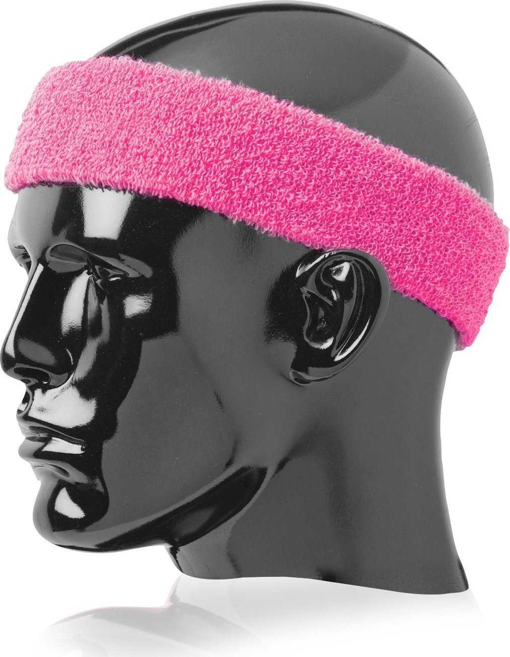 TCK Terry Headband 2" Wide Wide - Hot Pink - HIT a Double