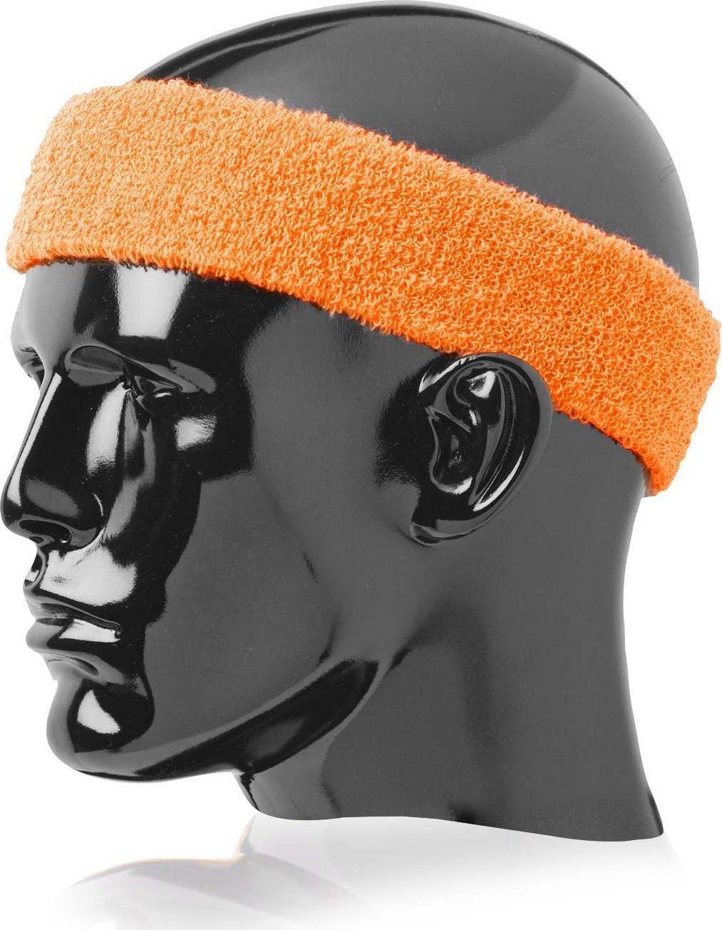 TCK Terry Headband 2" Wide Wide - Neon Orange - HIT a Double