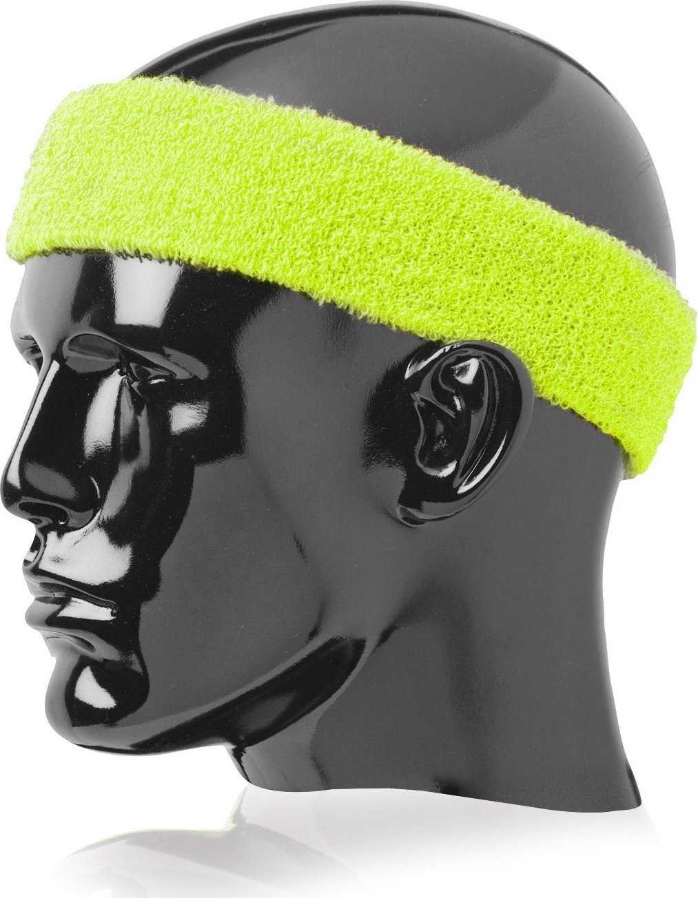 TCK Terry Headband 2" Wide Wide - Neon Yellow - HIT a Double