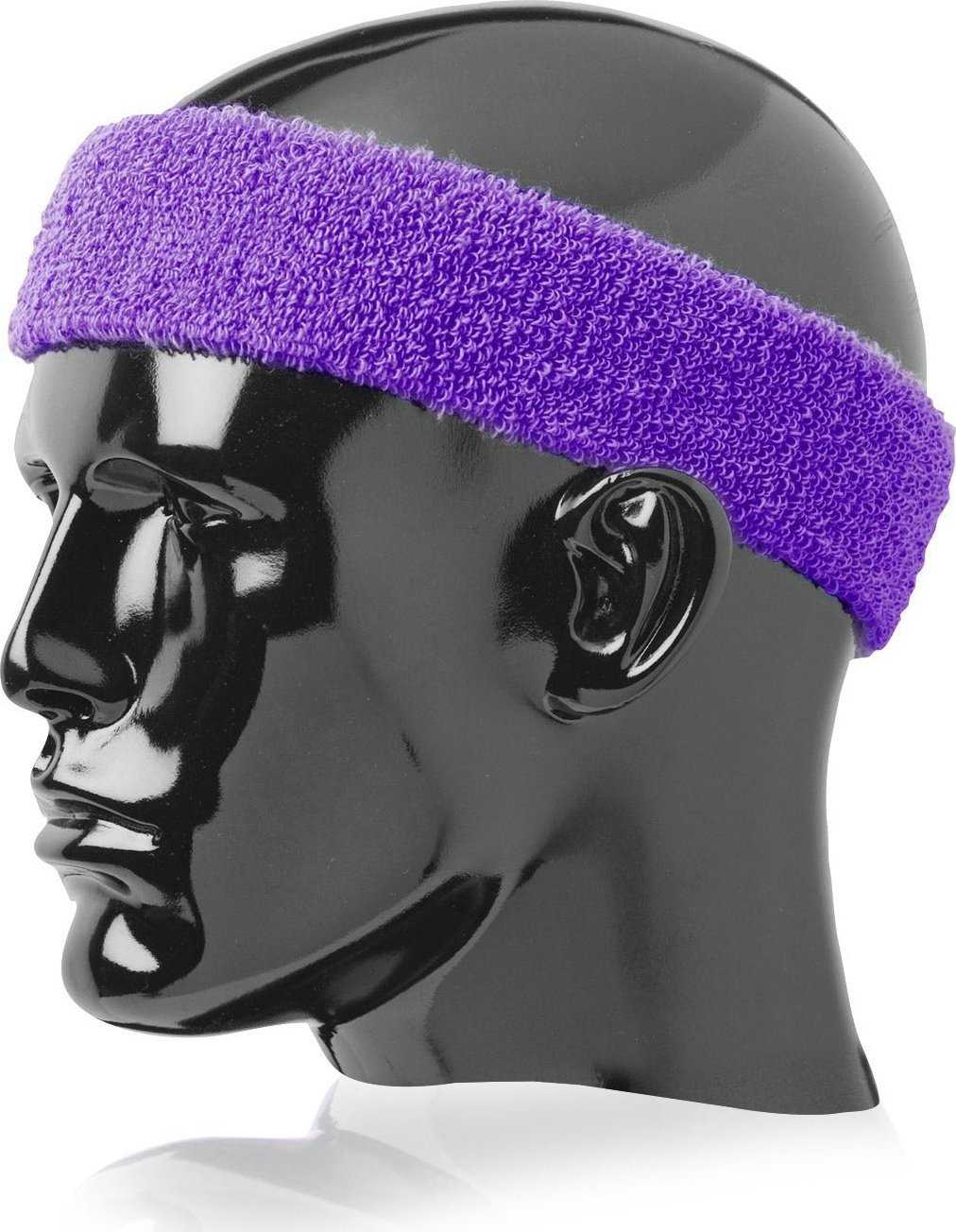 TCK Terry Headband 2" Wide Wide - Purple - HIT a Double