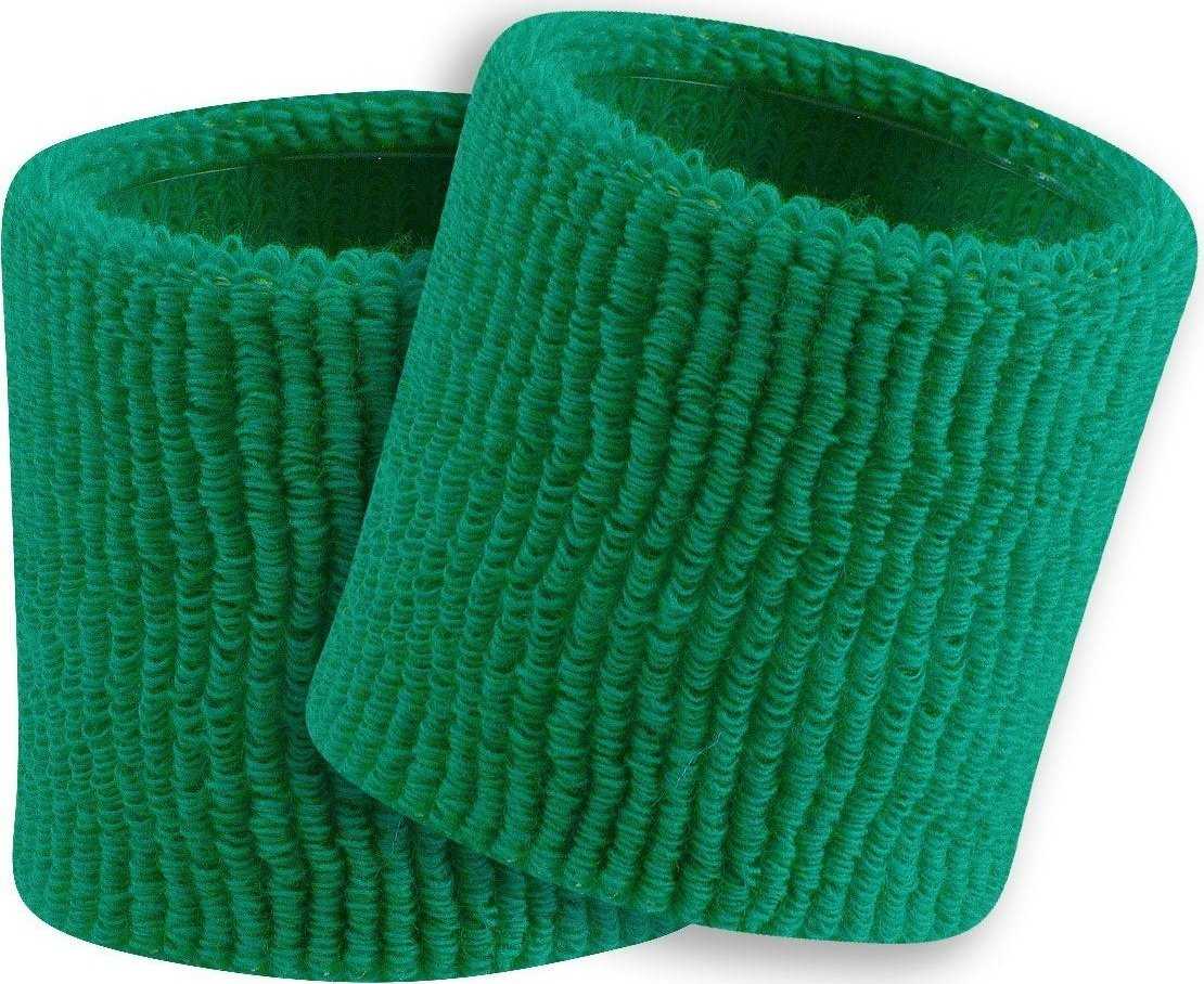 TCK Terry Wristbands 3.5" Wide - Kelly - HIT a Double