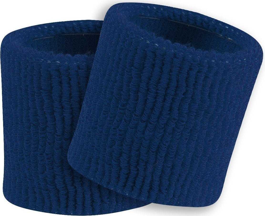 TCK Terry Wristbands 3.5&quot; Wide - Navy - HIT a Double
