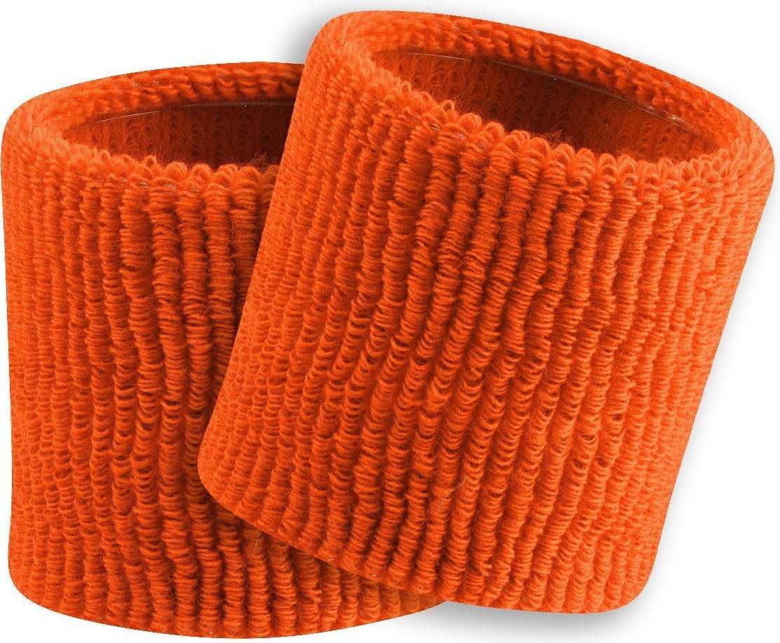 TCK Terry Wristbands 3.5&quot; Wide - Orange - HIT a Double