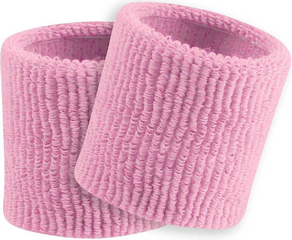 TCK Terry Wristbands 3.5&quot; Wide - Pink - HIT a Double