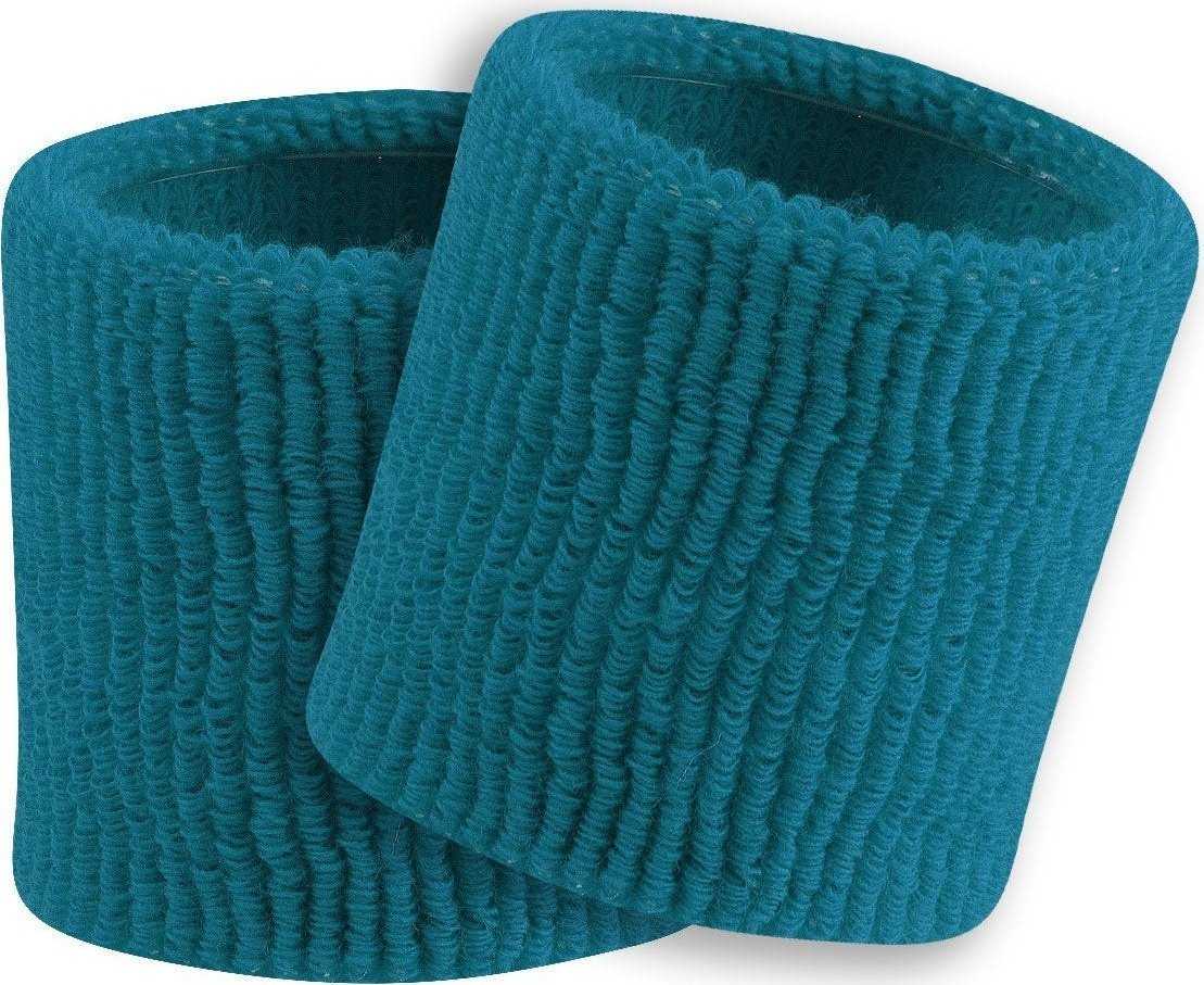TCK Terry Wristbands 3.5&quot; Wide - Teal - HIT a Double