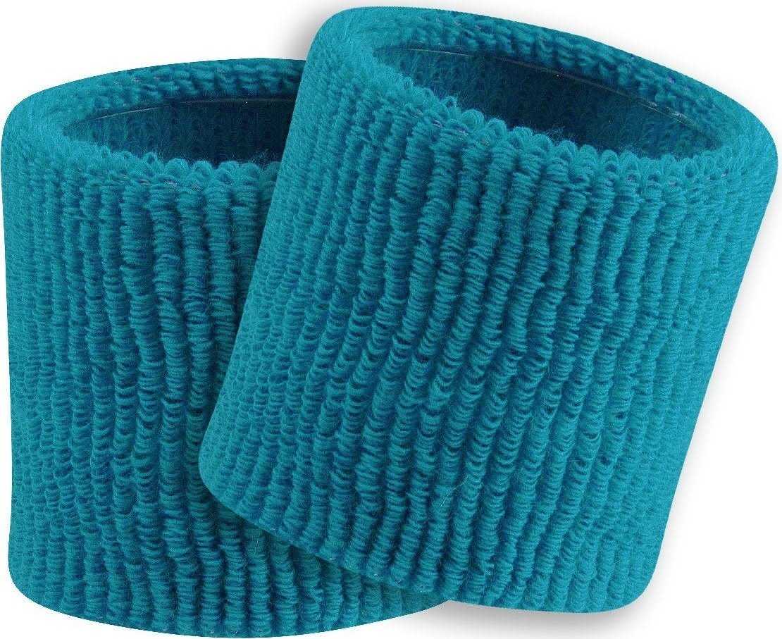 TCK Terry Wristbands 3.5&quot; Wide - Turquoise - HIT a Double