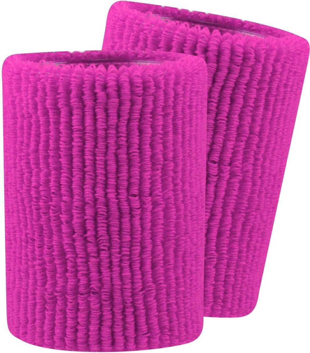 TCK Terry Wristbands 5&quot; Wide - Fuchsia - HIT a Double
