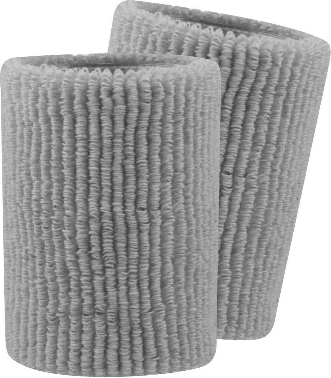 TCK Terry Wristbands 5&quot; Wide - Gray - HIT a Double