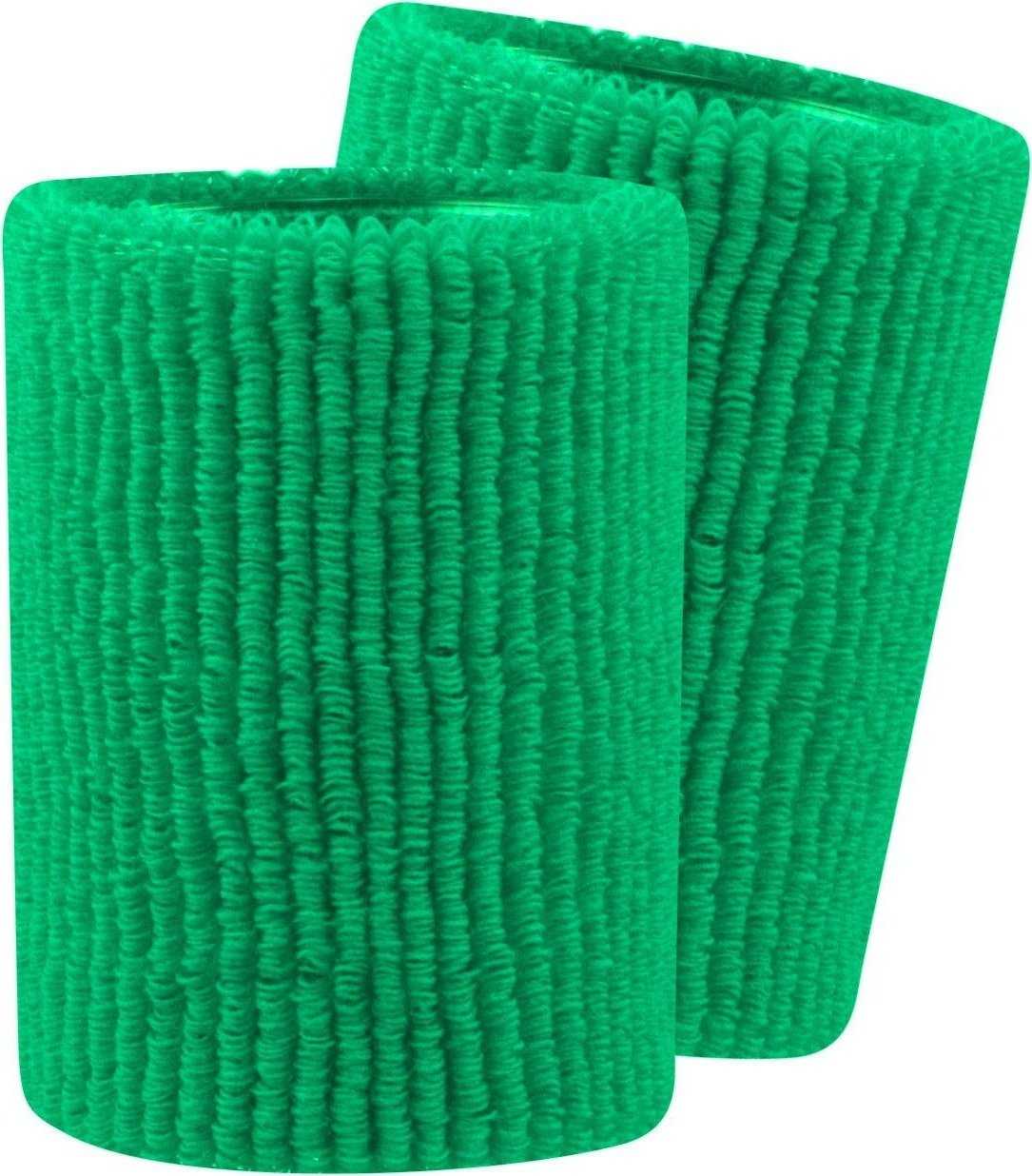 TCK Terry Wristbands 5&quot; Wide - Lime - HIT a Double
