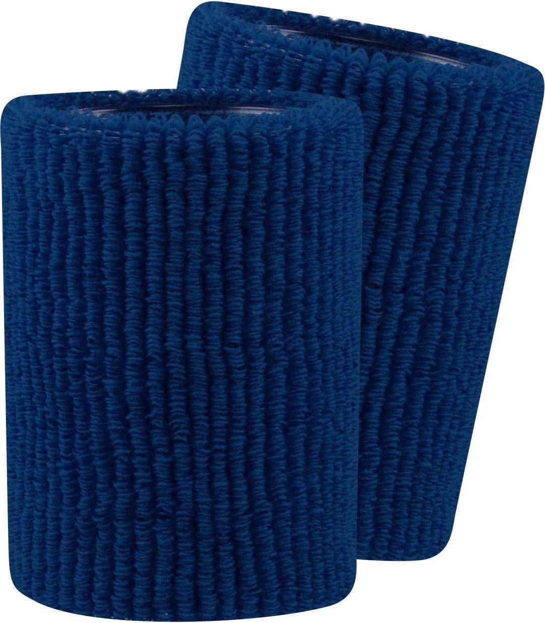 TCK Terry Wristbands 5&quot; Wide - Navy - HIT a Double
