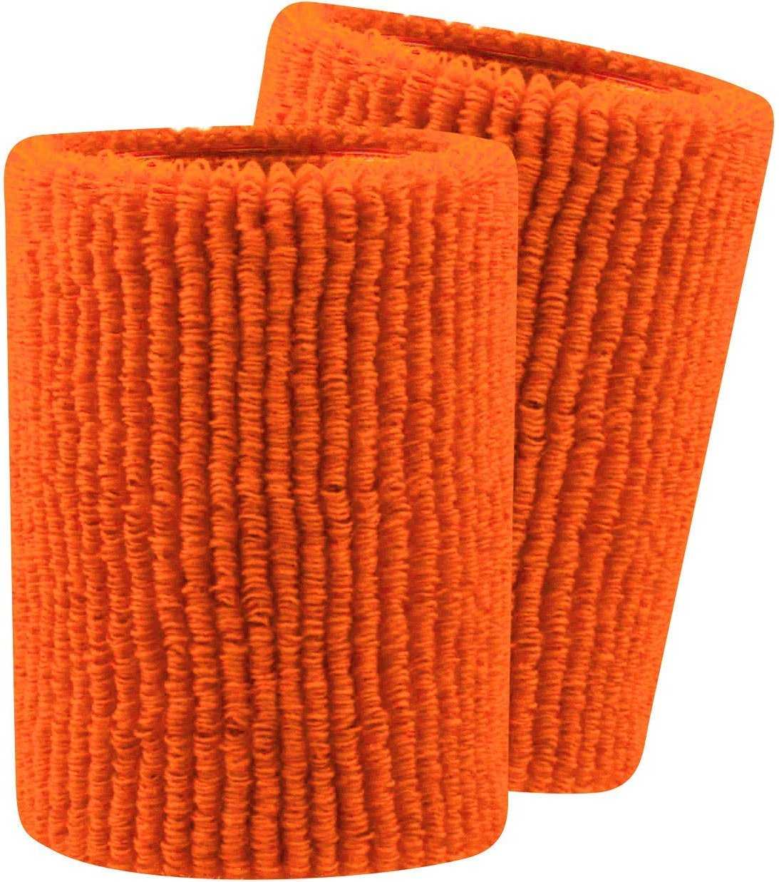 TCK Terry Wristbands 5" Wide - Neon Orange - HIT a Double