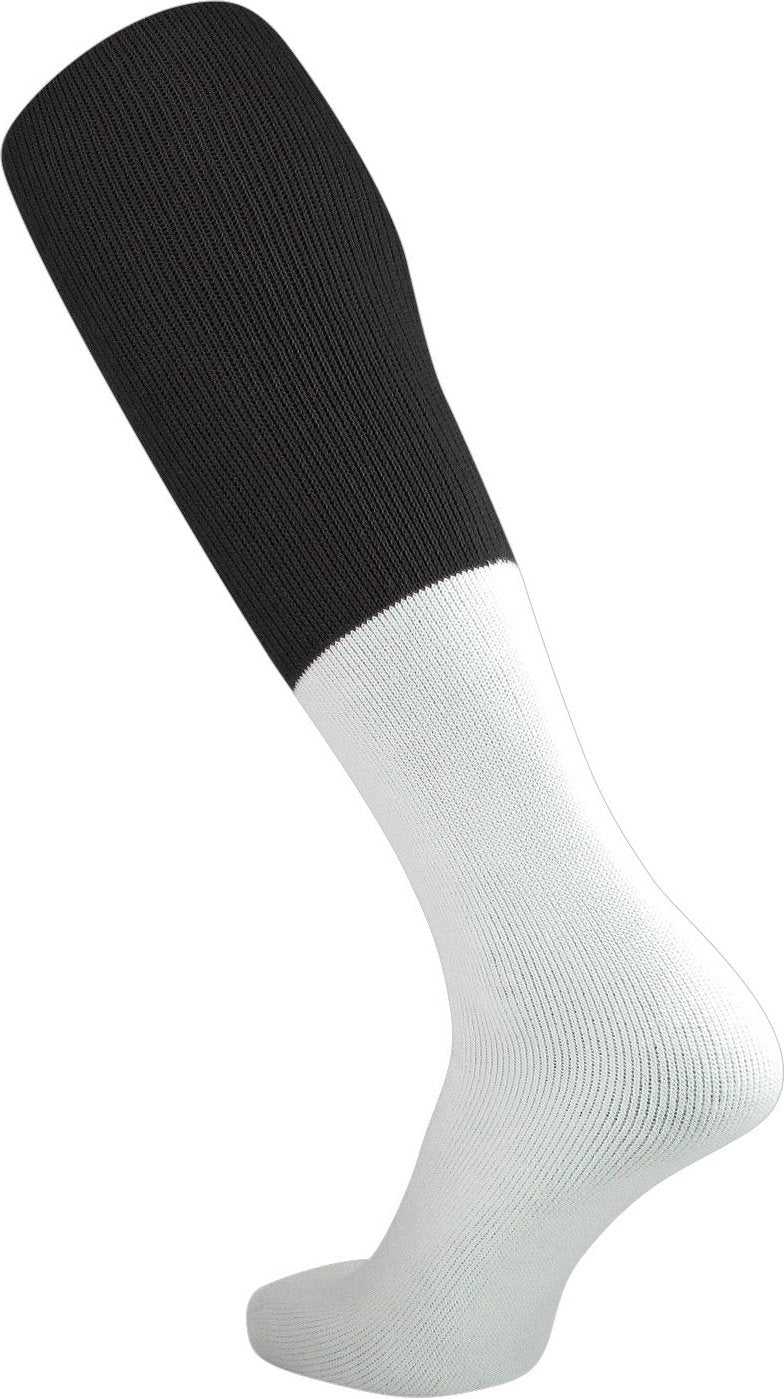 TCK Varsity Football 2-Color Tube Socks - Black White - HIT a Double