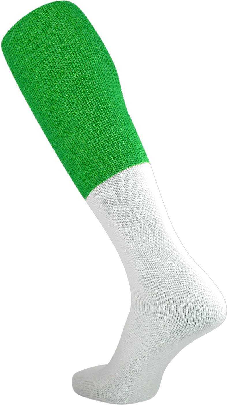 TCK Varsity Football 2-Color Tube Socks - Kelly White - HIT a Double