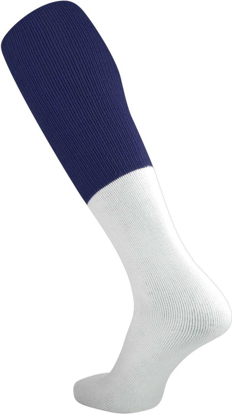 TCK Varsity Football 2-Color Tube Socks - Navy White - HIT a Double