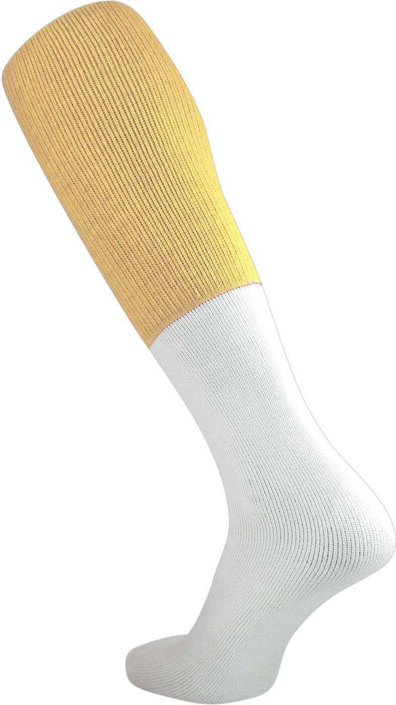 TCK Varsity Football 2-Color Tube Socks - Vegas Gold White - HIT a Double