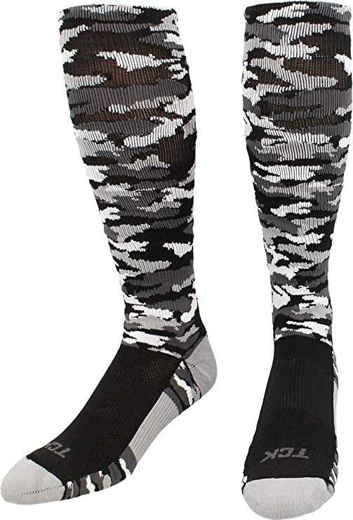TCK Woodland Camo Knee High Socks - Black Camo - HIT a Double