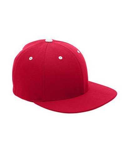 Team 365 ATB101 By Flexfit Adult Pro-Formance Contrast Eyelets Cap - Sport Red White - HIT a Double