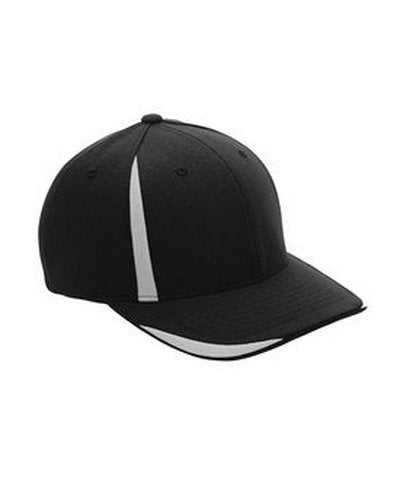 Team 365 ATB102 By Flexfit Adult Pro-Formance Front Sweep Cap - Black Sportsilver - HIT a Double