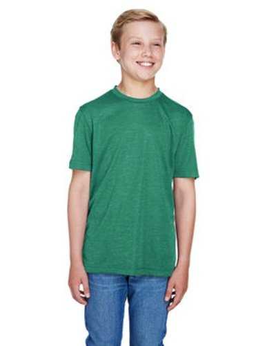 Team 365 TT11HY Youth Sonic Heather Performance T-Shirt - Sportforest Heather - HIT a Double