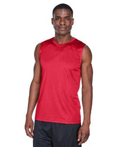 Team 365 TT11M Men&#39;s Zone Performance Muscle T-Shirt - Sport Red - HIT a Double