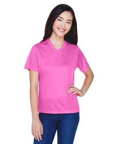 Team 365 TT11W Ladies&#39; Zone Performance T-Shirt - Sportcharity Pink - HIT a Double