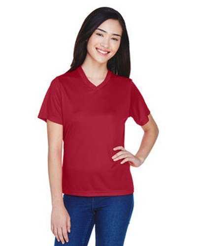 Team 365 TT11W Ladies&#39; Zone Performance T-Shirt - Sport Scrlet Red - HIT a Double