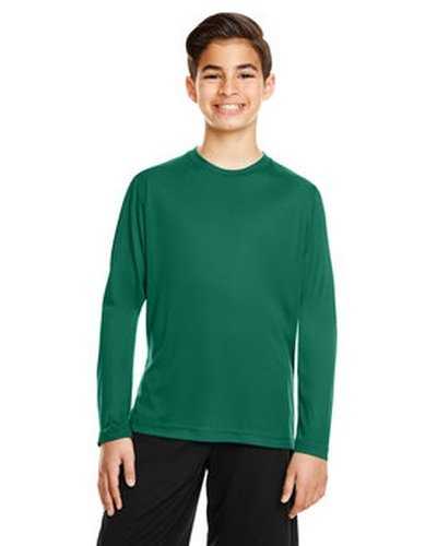 Team 365 TT11YL Youth Zone Performance Long-Sleeve T-Shirt - Sport Forest - HIT a Double