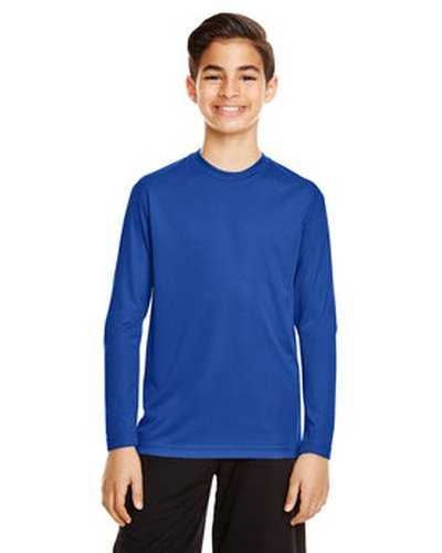 Team 365 TT11YL Youth Zone Performance Long-Sleeve T-Shirt - Sport Royal - HIT a Double