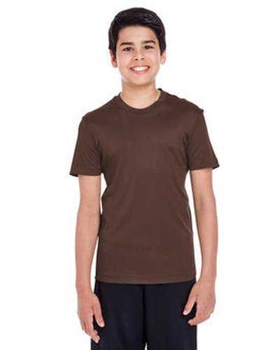 Team 365 TT11Y Youth Zone Performance T-Shirt - Sport Dark Brown - HIT a Double