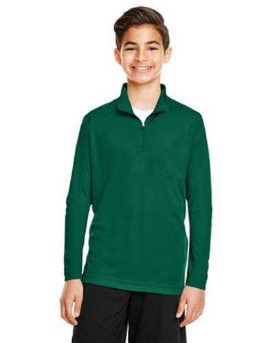 Team 365 TT31Y Youth Zone Performance Quarter-Zip - Sport Forest - HIT a Double